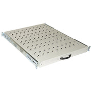 Link LKRIP370E Ripiano Universale per Armadio Rack 1U Estraibile su Binari Telescopici 4 Agganci Regolabili Profondita' Massima 51 cm Capacita' 30 Kg colore Grigio