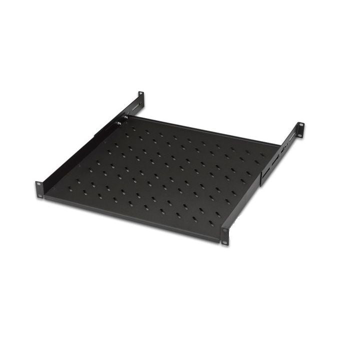 Link LKRIP450LN Ripiano per Armadio Rack 19'' 1U Universale Profondita' 450-550 mm Portata 50 Kg 4 Attacchi Frontale e Posteriore colore Nero