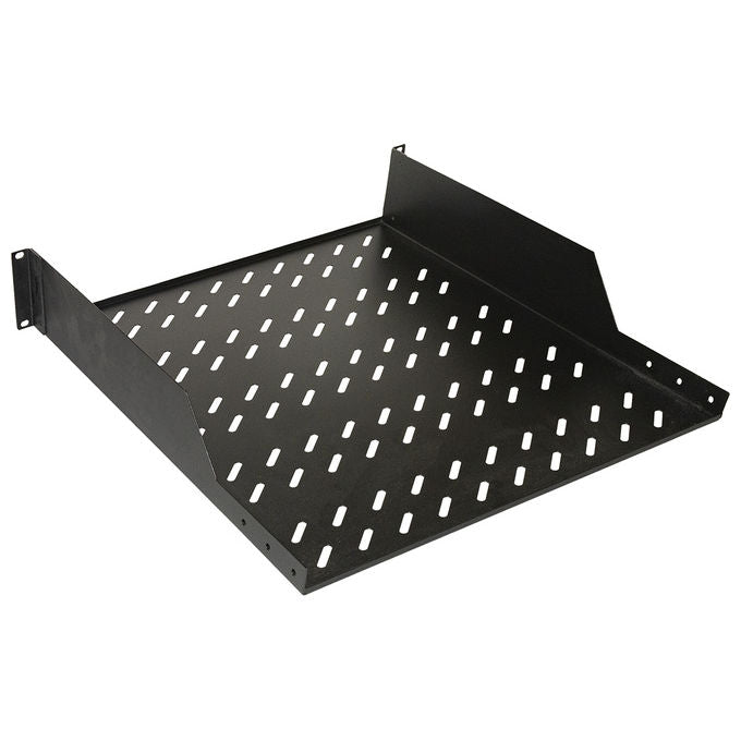 LINK LKRIP550N Mensola per Armadio Rack 19'' 2 Unita' Profondita' 550 mm Capacita' 30 Kg Acciaio Traforato colore Nero