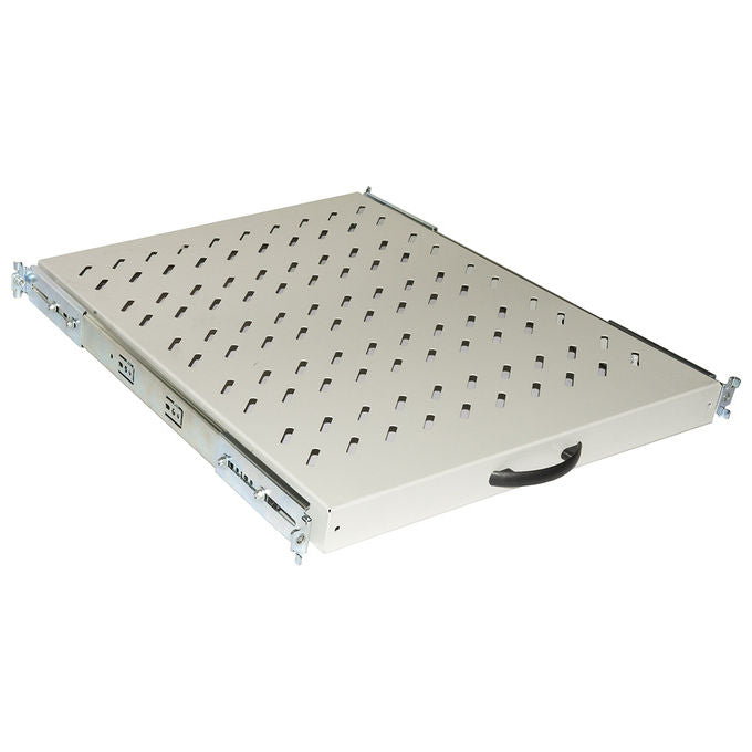 LINK LKRIP570E Mensola Estraibile per Armadio Rack 19'' Acciaio 4 Agganci Regolabili Portata 30 Kg Estensione 44 cm colore Grigio Chiaro