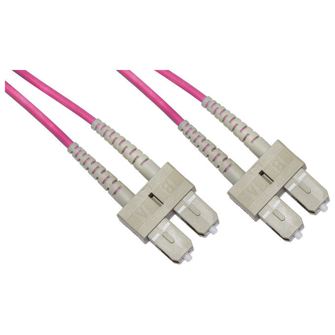 Link LKSCSC4502B Cavo Fibra Ottica SC UPC a SC UPC Multimode Duplex OM4 50-125 2m Bending Insensitive LSZH colore Viola