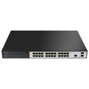 LINK LKSPOE24G Switch di rete 24 porte Gigabit PoE 300 W 2 porte SFP colore Nero