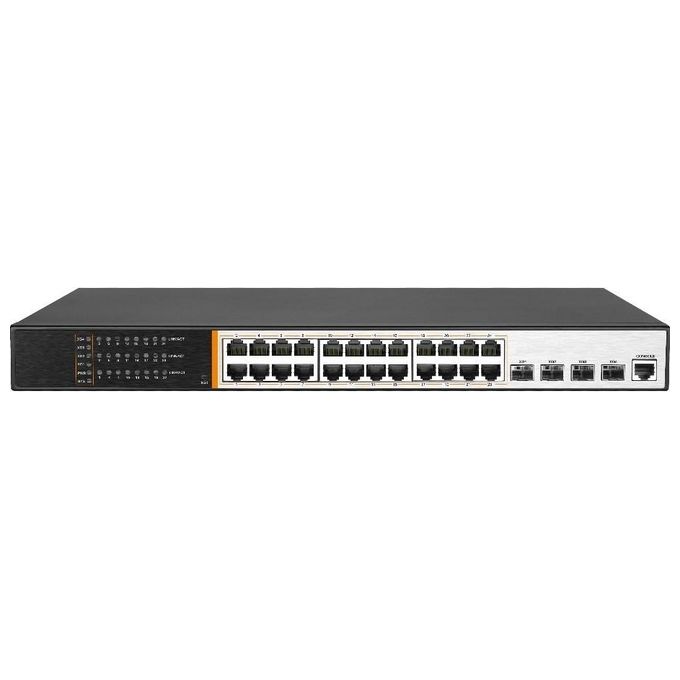 LINK LKSWPOE241L3 Switch di rete 24 porte Gigabit PoE 400 W 4 porte SFP 10 Gigabit Layer 3 colore Nero