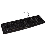 Link LKTAST02R Tastiera Italiana USB 108 Tasti Plastica Riciclata Resistente agli Schizzi colore Nero