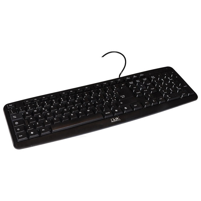 Link LKTAST02R Tastiera Italiana USB 108 Tasti Plastica Riciclata Resistente agli Schizzi colore Nero