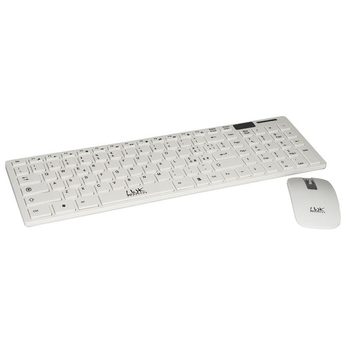 Link tastiera slim e mouse combo wireless bianca