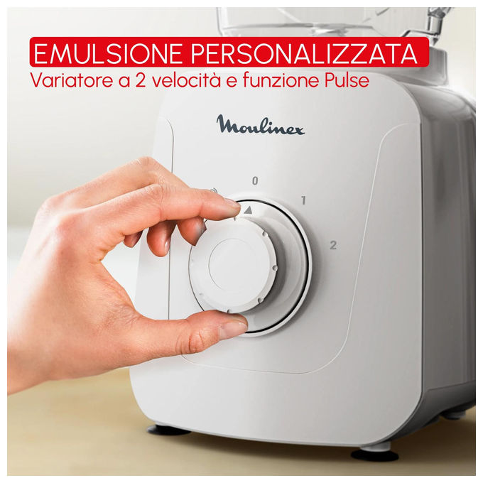Moulinex, Frullatore Blendforce Essential, 1.85 L, 450W, Grigio