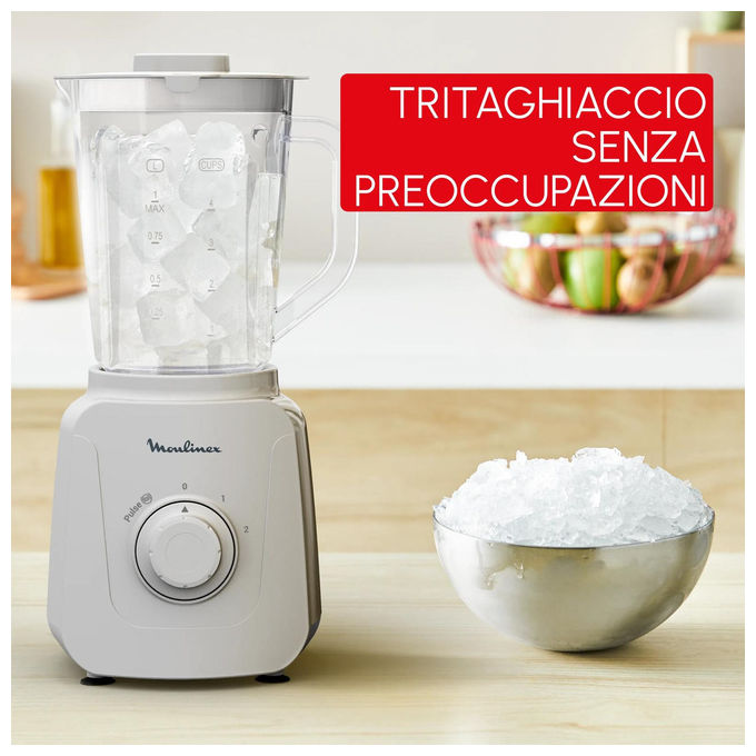 Moulinex, Frullatore Blendforce Essential, 1.85 L, 450W, Grigio