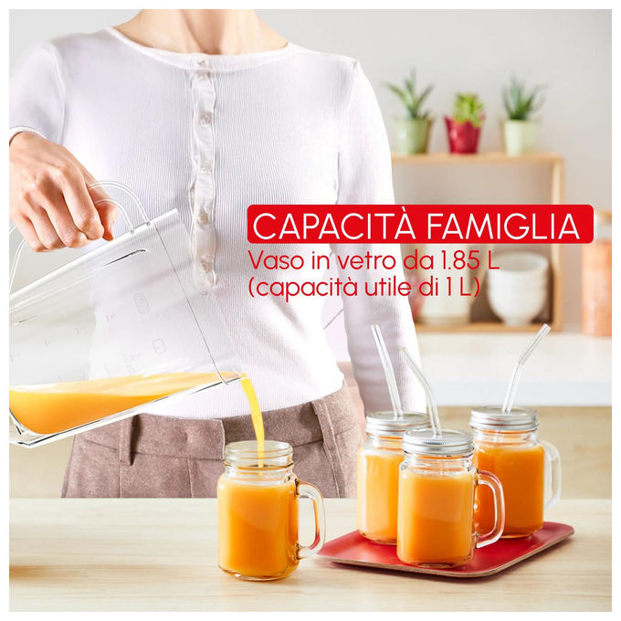 Moulinex, Frullatore Blendforce Essential, 1.85 L, 450W, Grigio