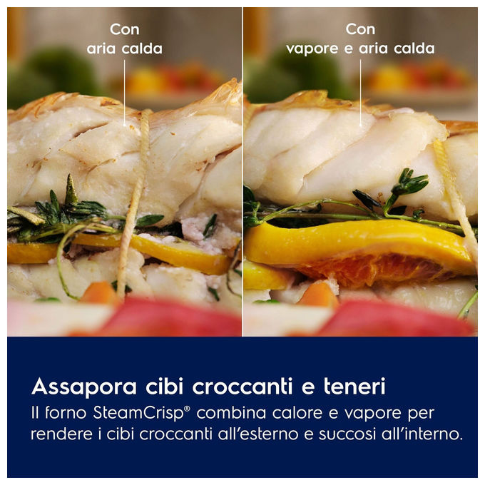 Electrolux forno da incasso SteamCrisp Serie 600, 72 litri, classe A, inox antimpronta, 60 cm, LOC3H44TX