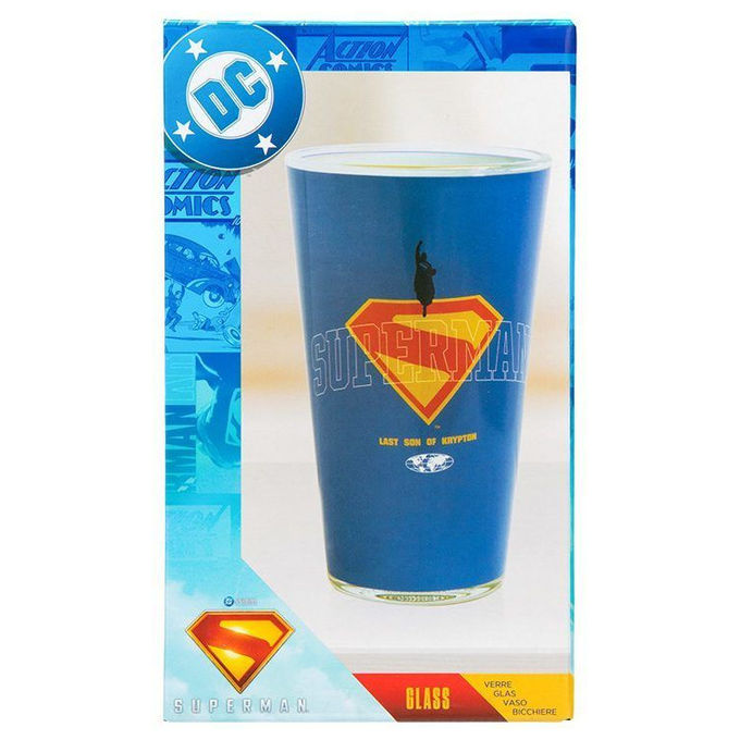Paladone Products Bicchiere da Pinta Superman 400ml Vetro