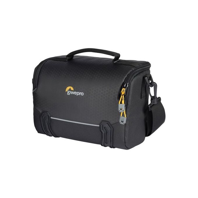 LOWEPRO LP37465PWW ADVENTURA GO SH 160 Borsa a Tracolla per Fotocamera DSLR o Mirrorless con Scomparti Regolabili Materiale Riciclato colore Nero