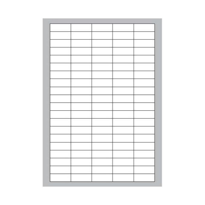 Megastar LP4MS-3714 Etichette Multiuso 37x14 mm 100 fogli 10000 etichette Laser Inkjet colore Bianco
