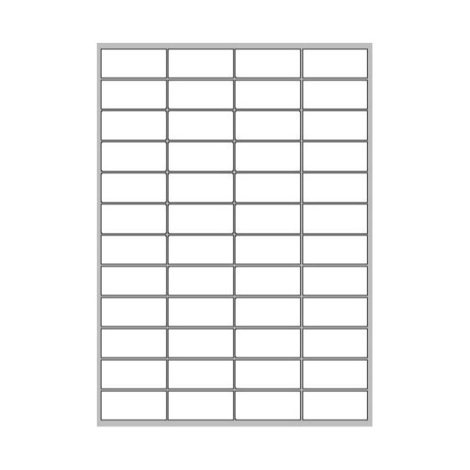 Megastar LP4MS-5224 Etichette Bianche Multiuso 52x23.5mm 48 per foglio 100 fogli 4800 etichette Laser Inkjet Fotocopiatrici colore Bianco