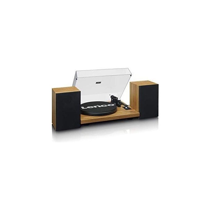 Lenco Giradischi Wood Ls-500 Con 2 Diffusori Separati Bluetooth 2x30 Watt