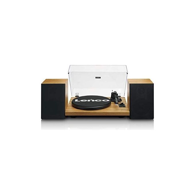 Lenco Giradischi Wood Ls-500 Con 2 Diffusori Separati Bluetooth 2x30 Watt