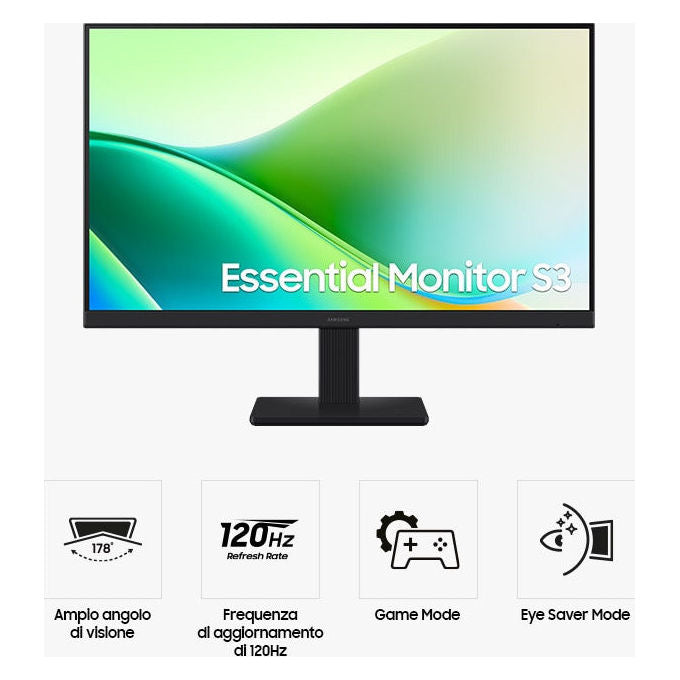 Samsung monitor LED 24 pollici Full HD, S24F310, 1920x1080, 16:9, 4ms, contrasto 3000:1, HDMI