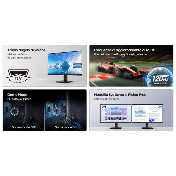 Samsung monitor LED 24 pollici Full HD, S24F310, 1920x1080, 16:9, 4ms, contrasto 3000:1, HDMI