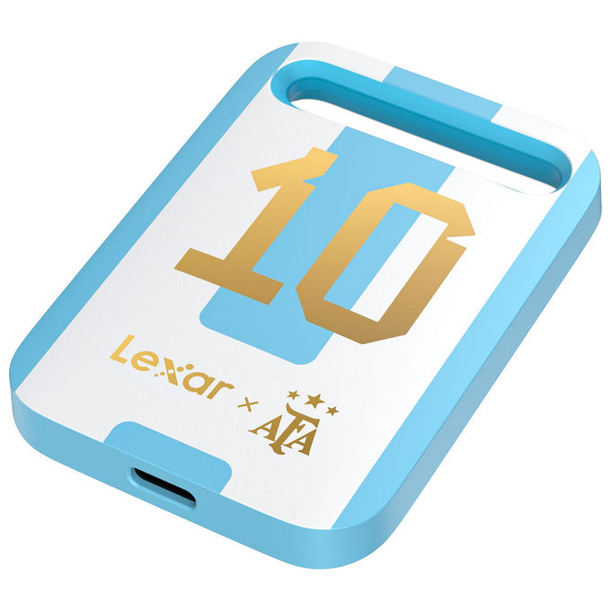 Lexar LSL260X512G-BNXNG SL260 SSD Portatile Esterno 512 GB USB-C Fino a 550 MB-s di Lettura colore Bianco e Blu