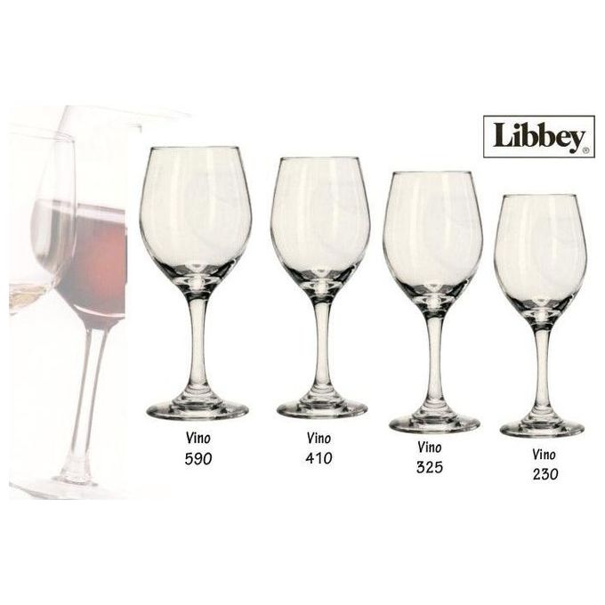 Libbey BOL181025 Perception Calice da Vino 32,5 cl in Vetro Temperato Lavabile in Lavastoviglie colore Trasparente