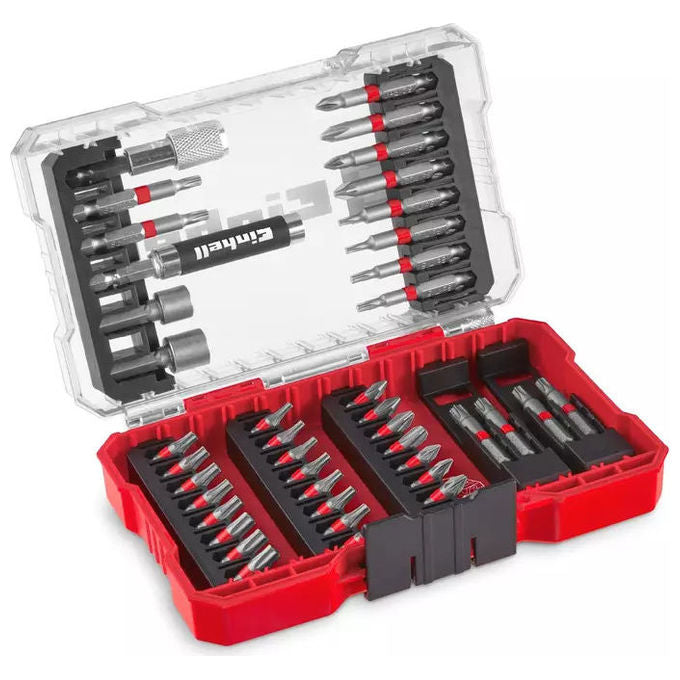 Einhell, Set Punte Trapano 42 pz, Acciaio S2, M-CASE con Portapunte Magnetico
