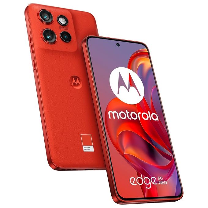 Motorola EDGE 50 NEO Smartphone 5G 6.36'' pOLED 120Hz 8GB RAM 256GB Fotocamera Sony LYTIA 700C 50MP IP68 Android 14 colore PANTONE Poinciana