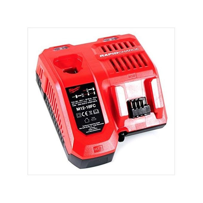 Milwaukee 4932451079 M12-18FC Caricabatterie Rapido Li-Ion 12V 18V compatibile M12 M14 M18