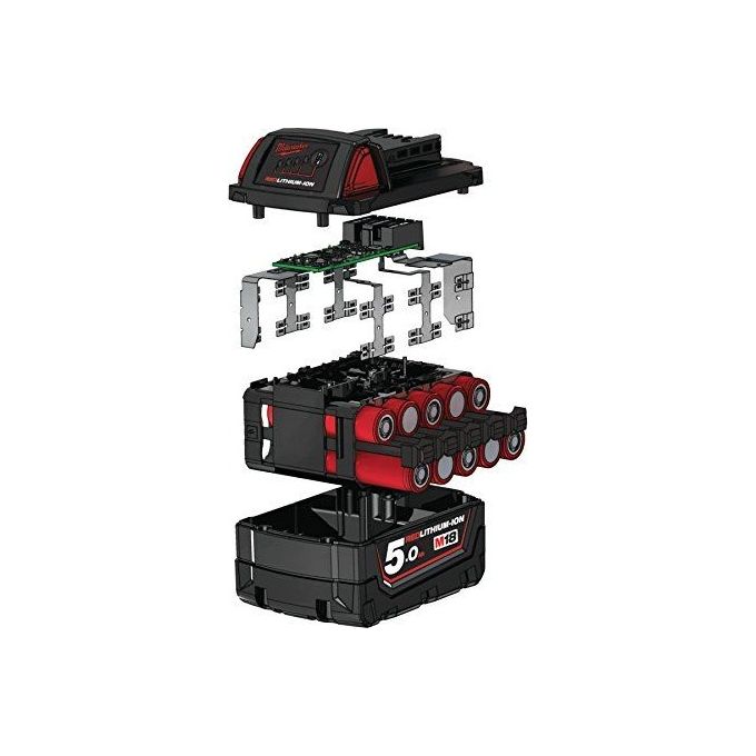 Milwaukee M18B5 18V - 5.0 Ah Li-Ion Batteria Di Ricambio