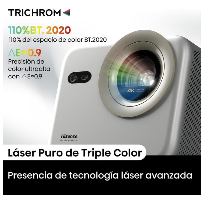 Hisense M2 PRO Videoproiettore Laser 4K UHD 3840x2160 1300 ANSI Lumen HDR10 Smart VIDAA U Wi-Fi Bluetooth colore Grigio