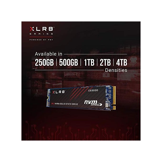 PNY M280CS3030-2TB-RB XLR8 CS3030 SSD Interno M.2 NVMe PCIe Gen3 2TB Lettura 3500 MB-s Scrittura 3000 MB-s 3D TLC