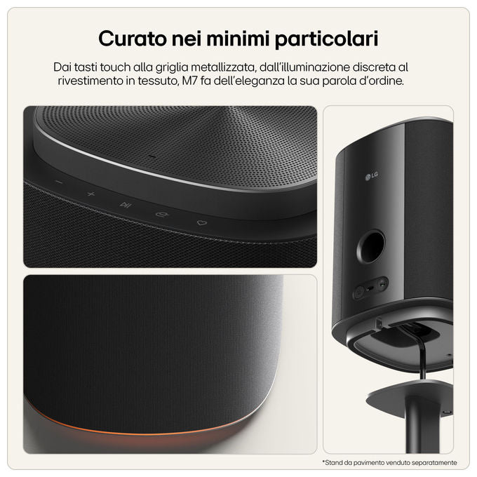 LG M7.AEUTLLK Sound Suite M7 Speaker Wireless 2.1.1 Canali con Audio Spaziale Dolby Atmos FlexConnect 100 W colore Nero