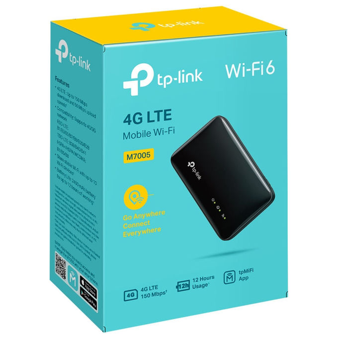 Tp-Link Router Wi-Fi Mobile 4G LTE, Slot SIM, 150 Mbps