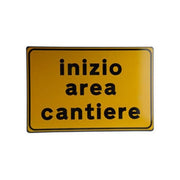 3G Cartello Stradale Inizio Area Cantiere 60X40