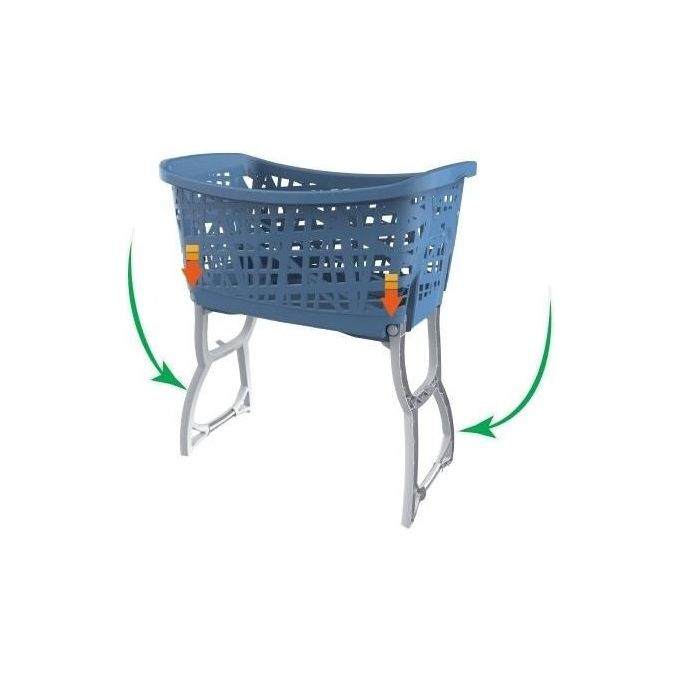 Bama Cesta Stand up Con Gambe Reclinabili 60,5x40,5 h 43 - Colori assortiti
