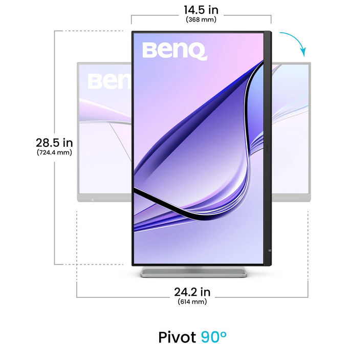 BenQ MA270S Monitor 27'' 5K IPS Nano Gloss Thunderbolt 4 96W KVM 99% DCI-P3 HDR10 colore Bianco