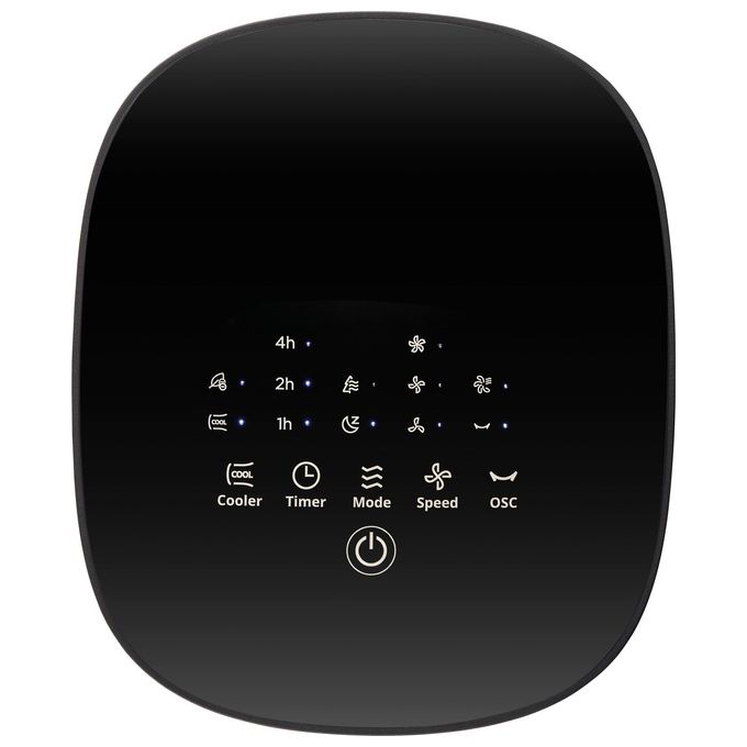 Midea MAC402R0BPK Raffrescatore a colonna 45W 4L 300 m³-h 3 velocita' ionizzatore timer 7h telecomando colore Nero
