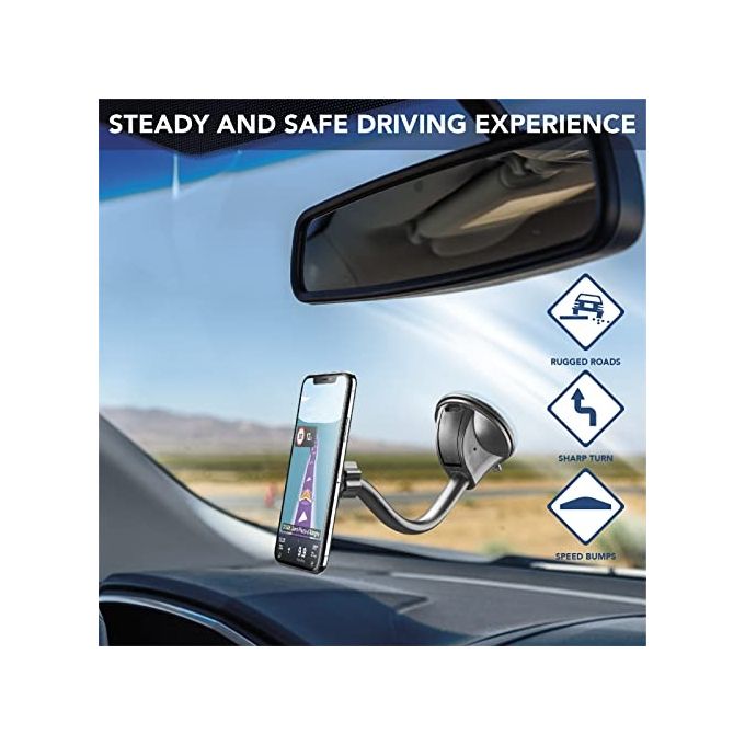 Cellular Line Touch Flexi Universal Supporto smartphone da auto magnetico con fissaggio a ventosa