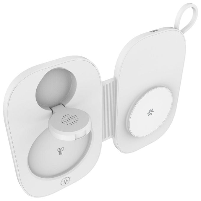 Celly Caricabatterie Wireless 3 in 1 Magpocket3in1 15W Bianco