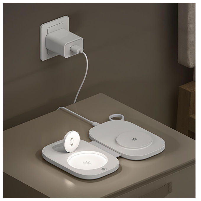 Celly Caricabatterie Wireless 3 in 1 Magpocket3in1 15W Bianco