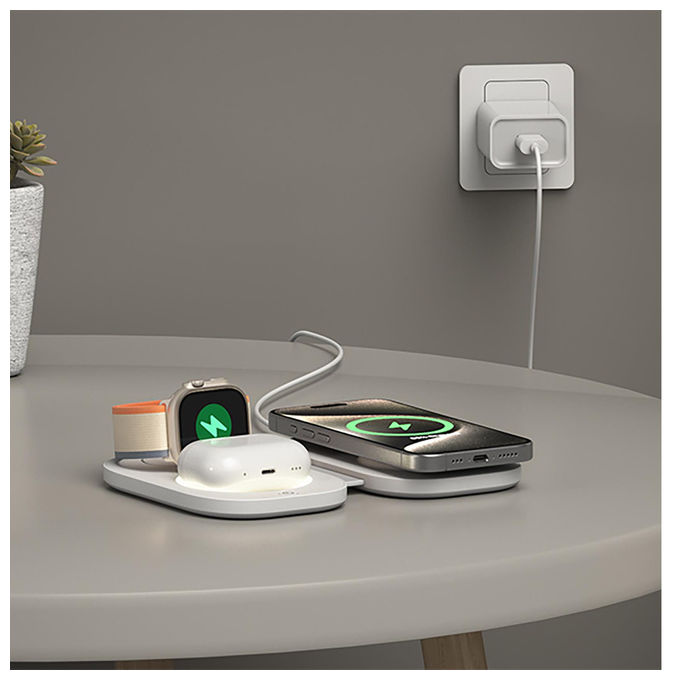 Celly Caricabatterie Wireless 3 in 1 Magpocket3in1 15W Bianco