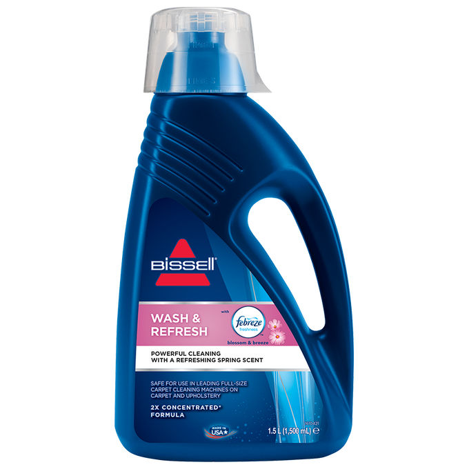 Bissell 1078N Wash and Refresh Febreze Detergente per Tappeti e Tappezzeria 1500 ml 2x Concentrato colore Blu