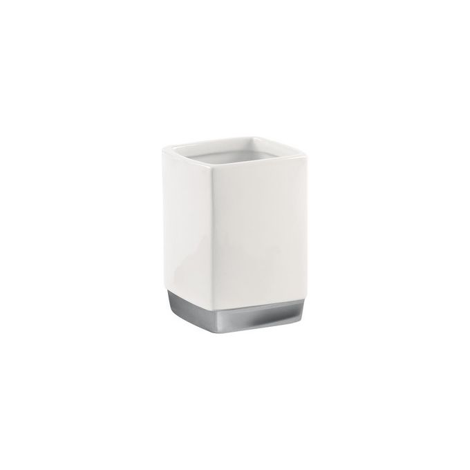 Gedy Bicchiere Lucy Bianco Ceramica 10,3x7,3x7,3 Cm