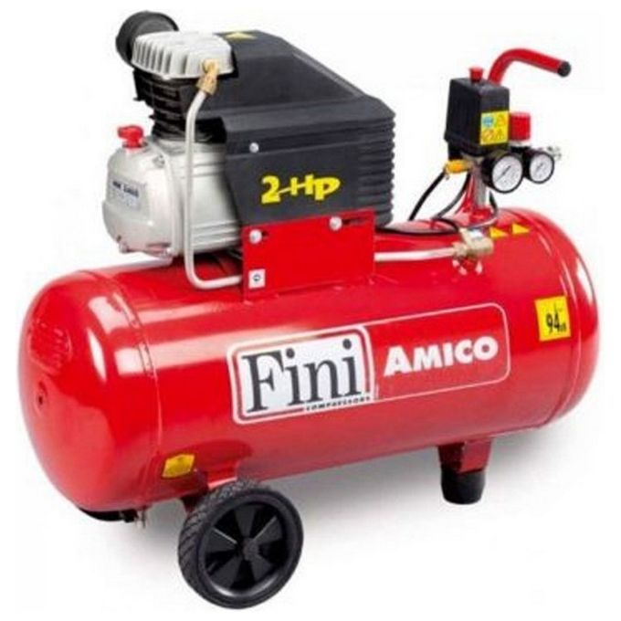 FINI Compressore Fini Amico Lt. 50 2hp per Brico e Giardino Fai da Te Indispensabile per Attivita' di Pneumatica e Progetti di Ristrutturazione
