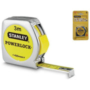 STANLEY 1-33-442 Powerlock Flessometro 10 m x 25 mm con Nastro in Acciaio al Carbonio Rivestito Mylar e Bloccaggio Automatico colore Argento