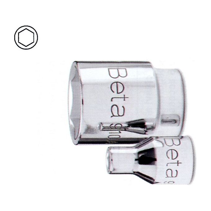 Beta 910A 8 Chiave a Bussola Attacco Quadro Femmina 3-8'' Bocca Esagonale 8 mm 28 mm colore Cromo