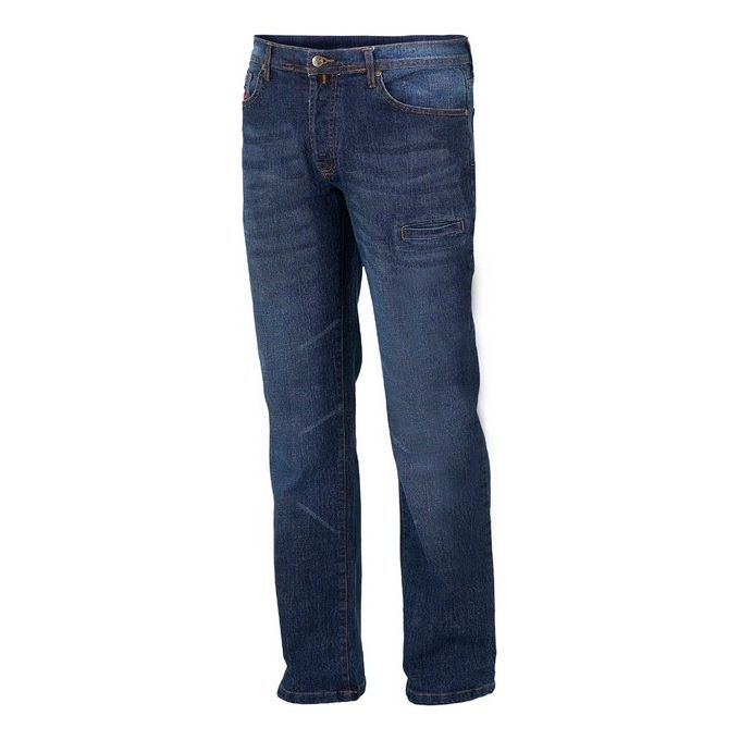 ISSALINE M127472 Jest Pantalone da Lavoro Jeans Stretch Unisex Taglia XXL Certificato CE colore Blu Denim