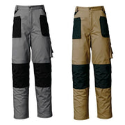 Starter M117505 Pantalone da Lavoro Stretch 97% Cotone 3% Spandex 260 g-m² Tasche Laterali Ginocchia Rinforzate taglia L colore Grigio