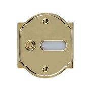 Alubox 27454-20 Serie Antica Campanello da Incasso in Ottone Lucido con Portanome colore Ottone Lucido