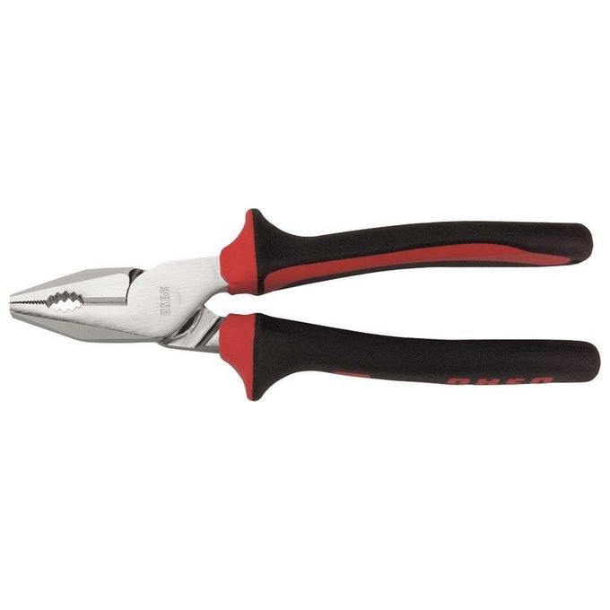 USAG 150 AX Pinza Universale 180 mm Impugnature Ergonomiche Bimateriali Taglienti Temprati ad Induzione Presa Piatto e Tondo colore Nero
