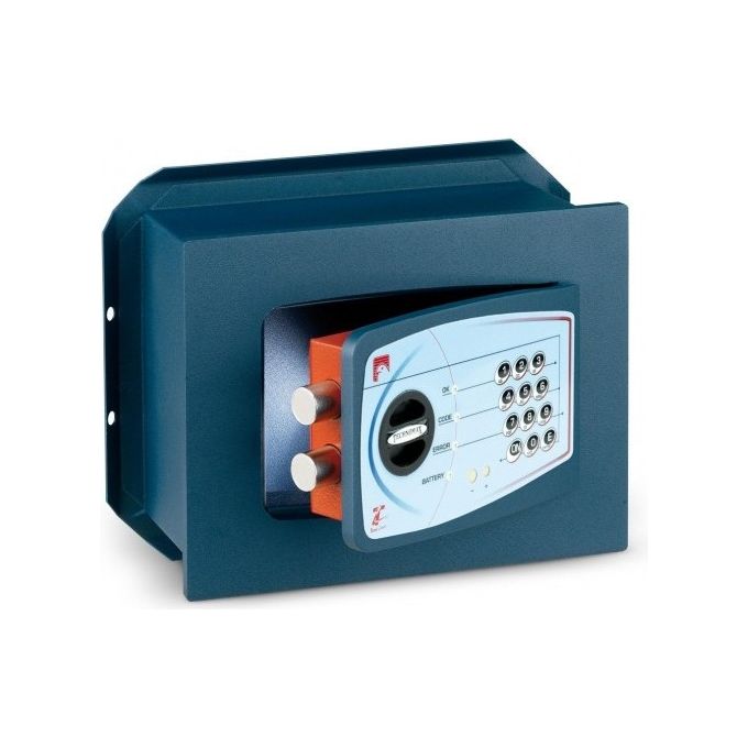 Technomax GOLD TRONY GT-2 Cassaforte a muro con combinazione elettronica digitale spessore porta 10 mm ripiano interno incluso catenacci in acciaio nichelato diametro 18 mm colore Nero